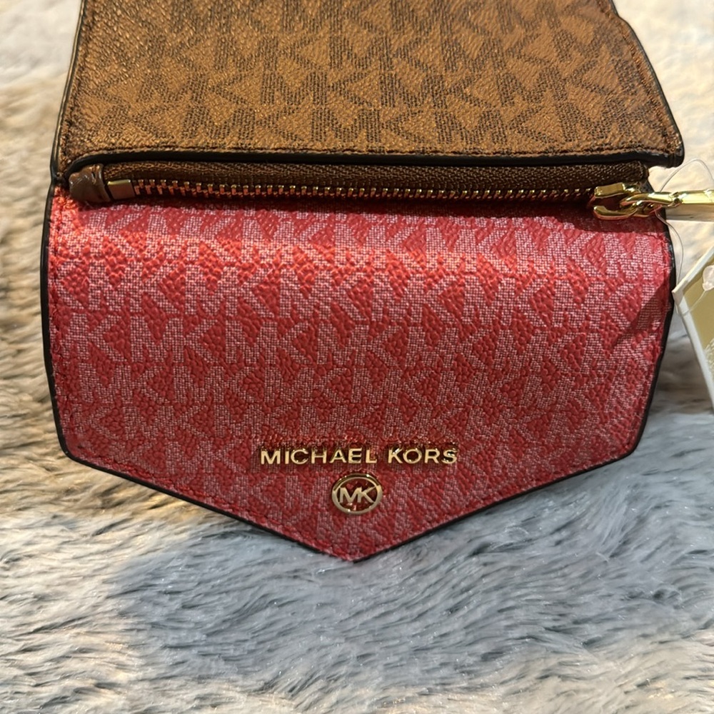 NWT Michael Michael Kors Jet Set Charm Dahlia Multi Trifold Wallet - Picture 5 of 10